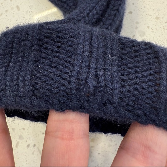 Athleta Merino Wool Cable Knit Turtleneck Sweater Navy Small - Picture 11 of 11